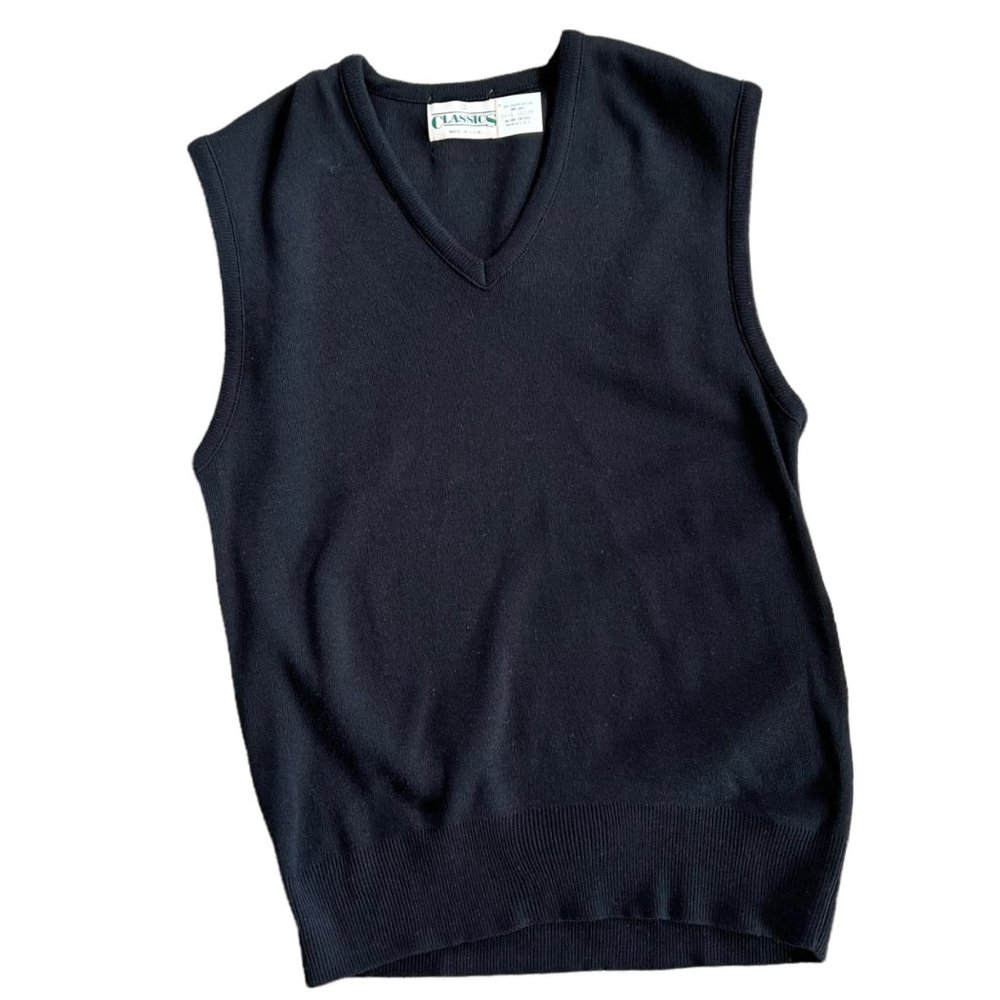 Vintage Classics Black Sweater Vest USA